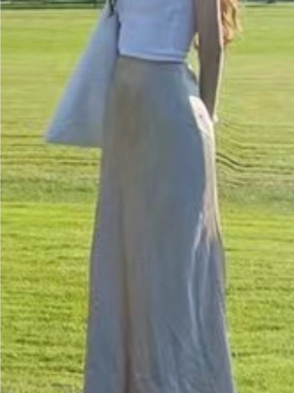 SILK A-Line Skirt in Light golden color